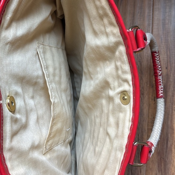 White Stag Paper Straw Handbag , Boho Beach Bags - Picture 4 of 11